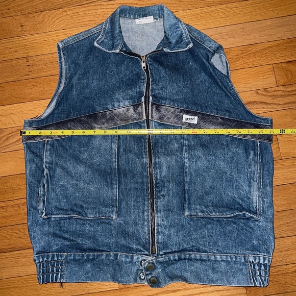 Vintage 80's George's Marciano Guess Distressed Denim Vest - Picture 5 of 6